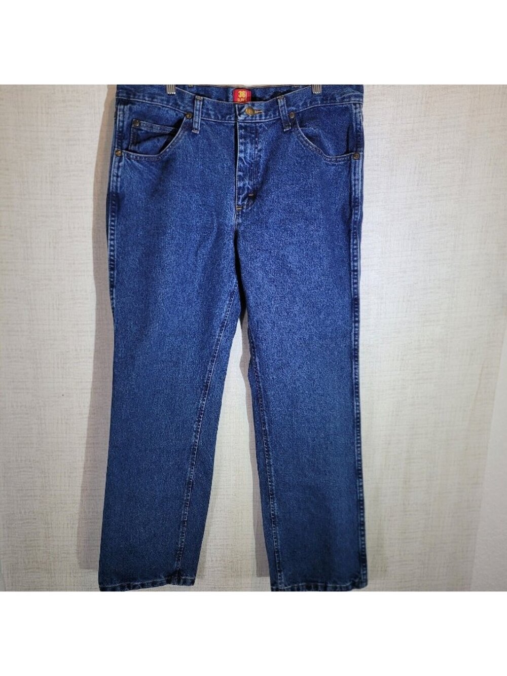 Wrangler Slim Fit Jeans Mens 36X30 Blue 36MWZ Dark Wash Cotton Denim Western